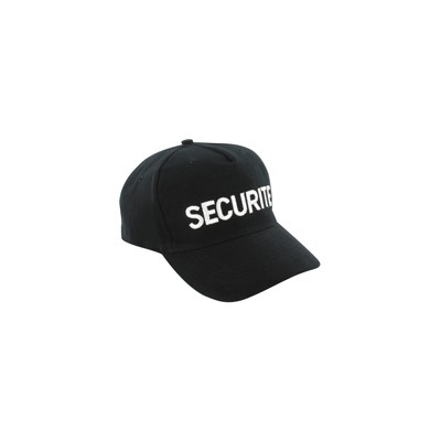 Casquette Agent Sécurité | Couleur Noir, Taille Unique