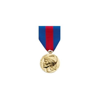 coupe de ruban avec Rosette pour Médaille Or des Services Militaires Volontaires 