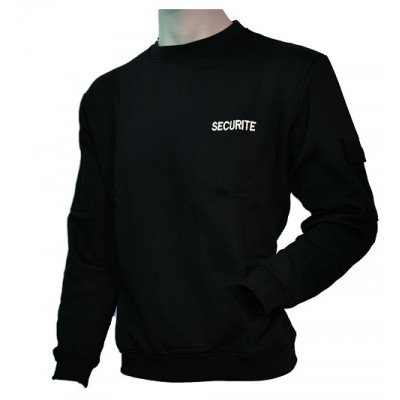 Sweat-shirt noir SECURITE