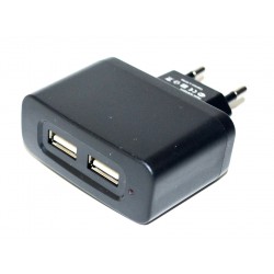 Adaptateur secteur double pour chargement port USB