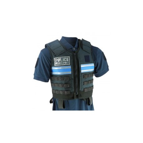 Habimat - Housse gilet pare balle | Port apparent | Molles | Police  Municipale