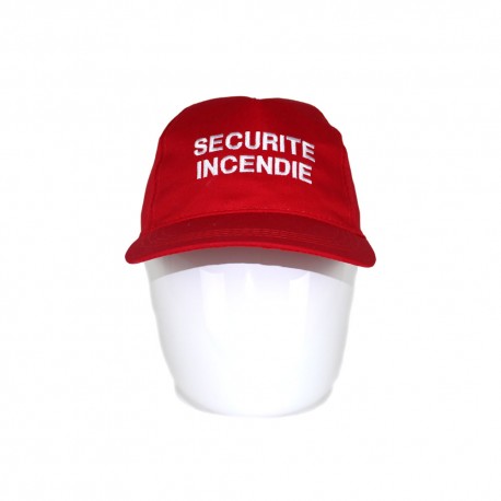 Casquette Sécurité Incendie Rouge | Taille unique