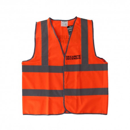 Gilet De Sécurité Orange À 4 Bandes Rétroréfléchissantes