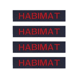 Lot de 4 bandes patronymiques sur fonds marine
