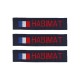Lot de 3 bandes patronymiques sur fonds marine + drapeau France