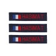 Lot de 3 bandes patronymiques sur fonds marine + drapeau France