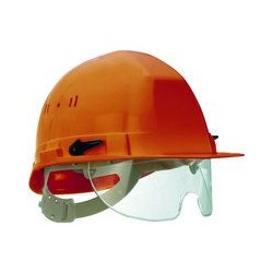 Casque de chantier avec lunettes