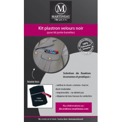 Kit plastron velours noir