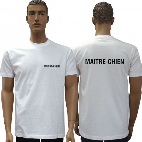 Tee-shirt blanc MAITRE-CHIEN