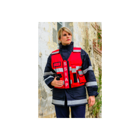 GILET SECURITE MULTIPOCHE HAUTE VISIBILITE United Equipement