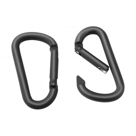 Paire de mousqueton aluminium noir