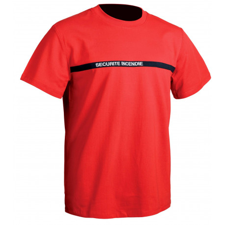Tee shirt Sécurité Incendie rouge