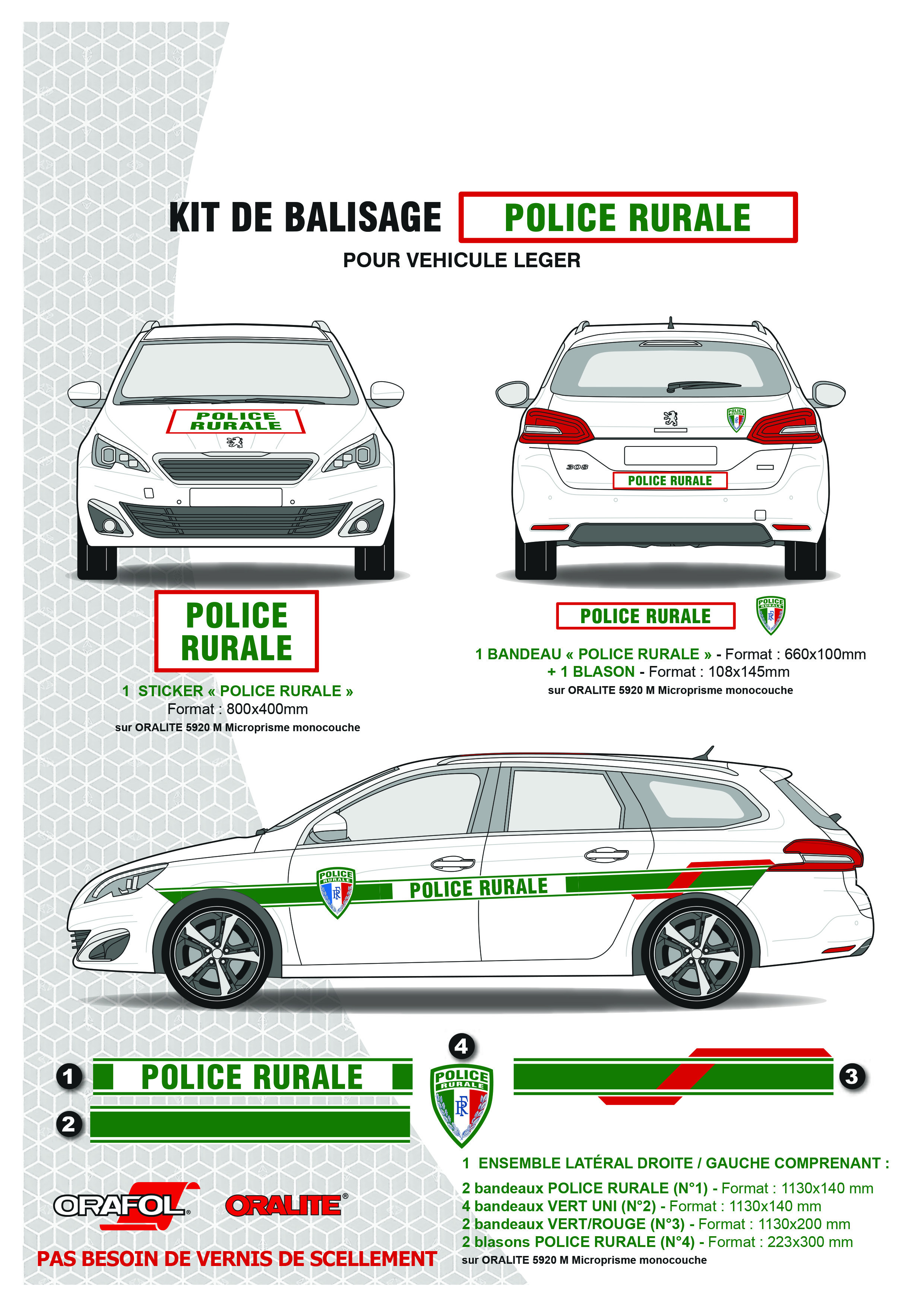 Sérigraphie Police municipale pour véhicule léger - France