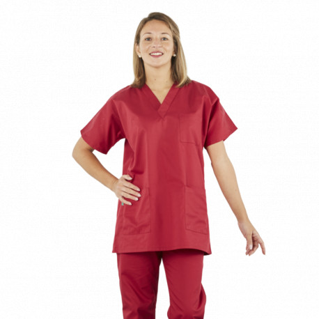 Tunique mixte à enfiler bordeaux