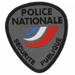 Ecusson de bras Police Nationale Sécurité Publique gris
