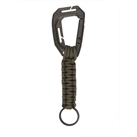 Porte clefs paracorde avec mousqueton vert