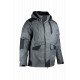 Parka matelassée multipoches gris
