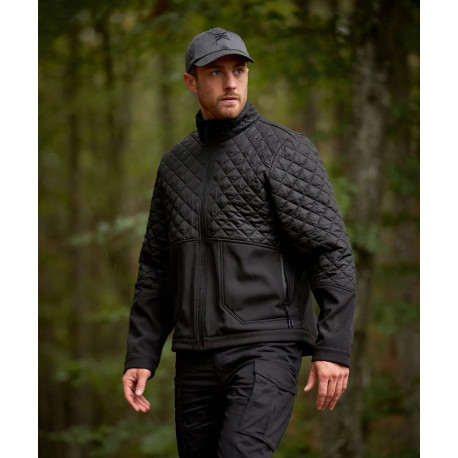 Veste softshell bi-matière noir