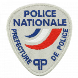 Ecusson de bras Police Nationale Préfecture de Police blanc