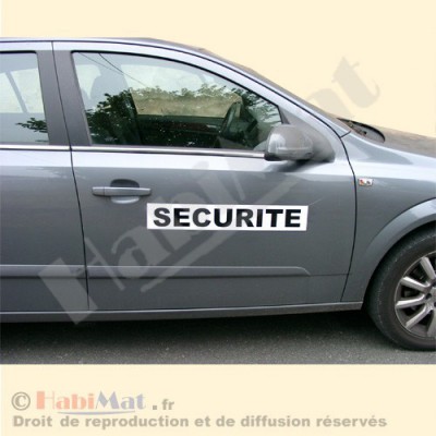 Plaque magnétique SECURITE | pour véhicule