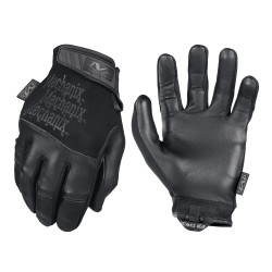 Gants de palpation en cuir noir