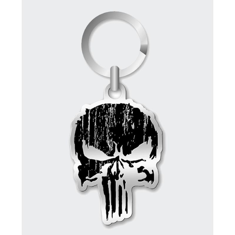 Porte-clés Métal Punisher - Logo Crâne Marvel Officiel - Accessoire Fan Comics Et Super-héros