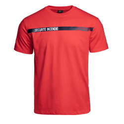 Tee-shirt sécurité incendie rouge