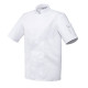 Veste de cuisine Manches courtes NERO blanche