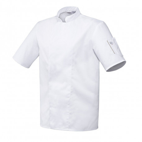 Veste de cuisine Manches courtes NERO blanche