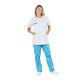 Pantalon Médical | Mixte turquoise et Taille Élastiquée