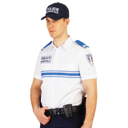 Chemise Police Municipale Manches Longues Blanc