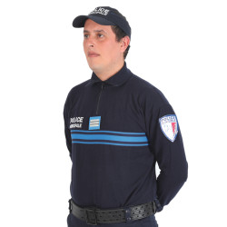 Chemise F1 marine Police Municipale | Coton