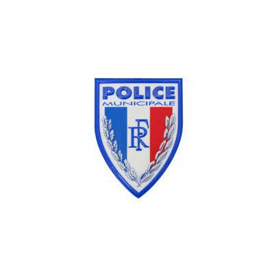Ecusson plastique en relief Police Municipale