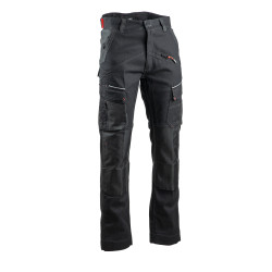 Pantalon de travail noir avec poches genoux