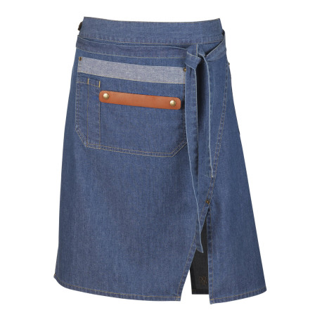 Tablier de cuisine à taille en denim délavé