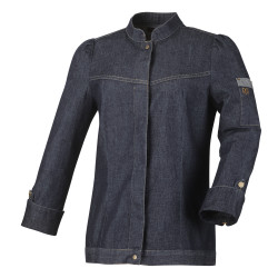 Veste de cuisine Femme manches longues en denim brut