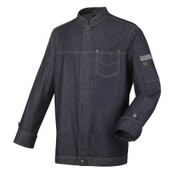 Veste de cuisine Homme manches longues en denim brut