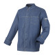Veste de cuisine Homme manches longues en denim délavé