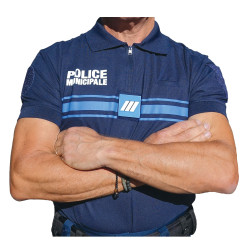 Polo Manches courtes Police Municipale | Cooldry marine