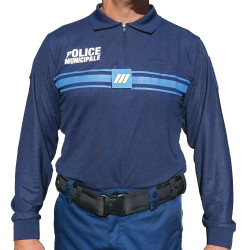 Polo Manches longues Police Municipale | Cooldry marine