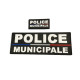 Lot de bandes poitrine et dos Police Municipale noir