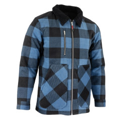 Chemise matelassée épaisse bleu