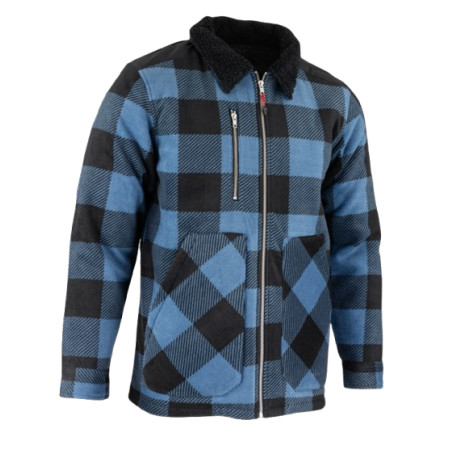 Chemise matelassée épaisse bleu