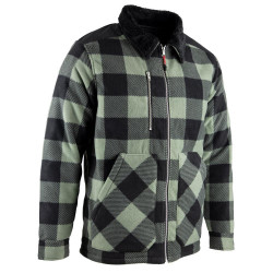Chemise matelassée épaisse verte