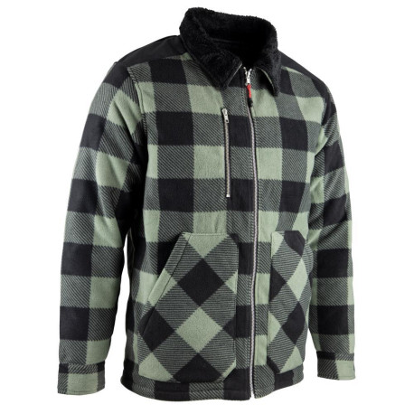 Chemise matelassée épaisse verte