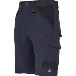 Bermuda de travail en stretch CRUSHER marine/noir