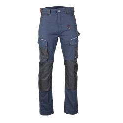 Pantalon de travail marine STELLAIRE avec poches genoux