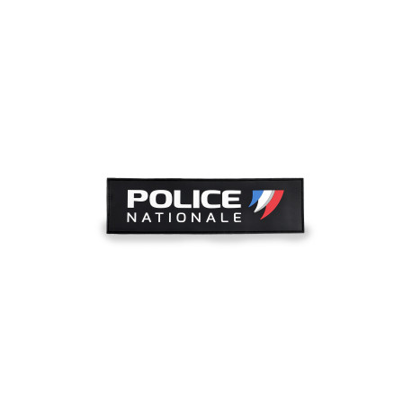 Bandeaux PVC noir Police Nationale 25x7cm