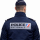 Bandeau souple gris Police Nationale pour le dos