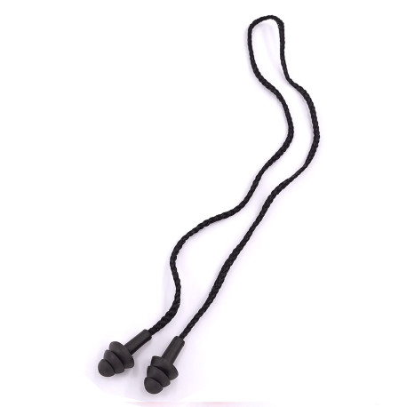 Paire de bouchons d'oreilles anti-bruit réutilisables noir